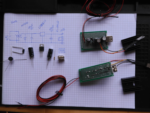 A home-made voltage rectifier.